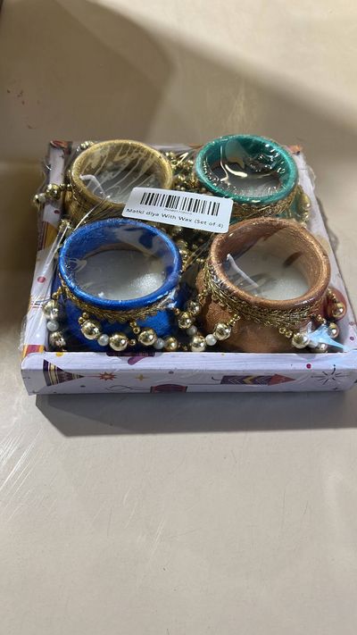 Matki Diya With Wax (Set Of 4)