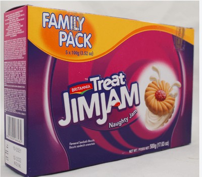 Britannia Jim Jam FP Biscuits 3.2oz X 5