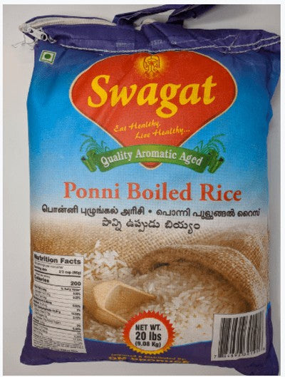 Swagat Premium Ponni Boiled Rice 20 LB