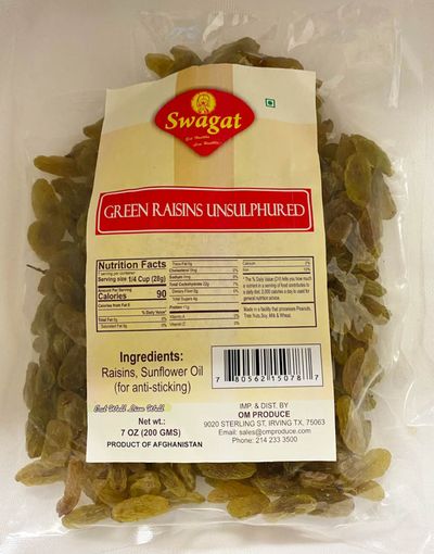 Swagat Raisins Green Unsulphured - 200gm