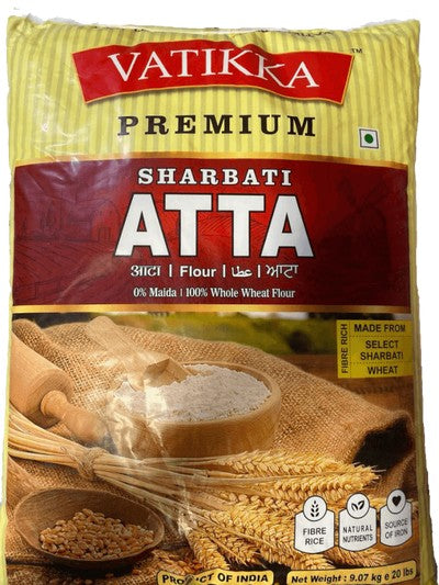 Vatikka Premium Sharbati Atta - 20LB
