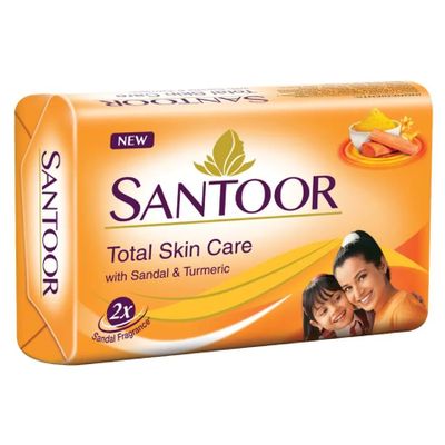 Santoor Soap Sandal & Turmeric (Orange) -100gm