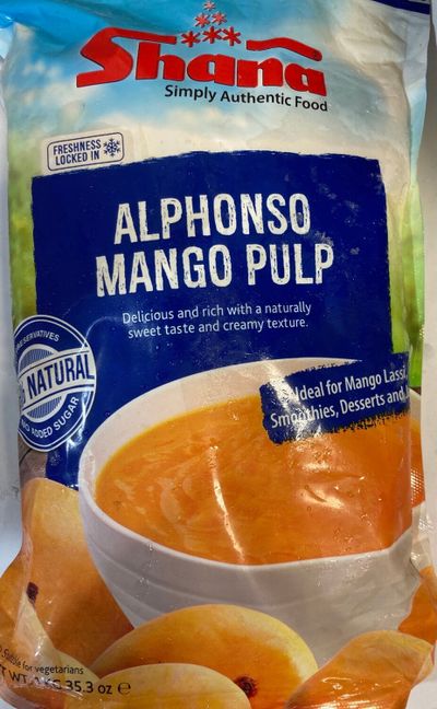Shana Alphanso Mango Pulp Frozen - 1KG