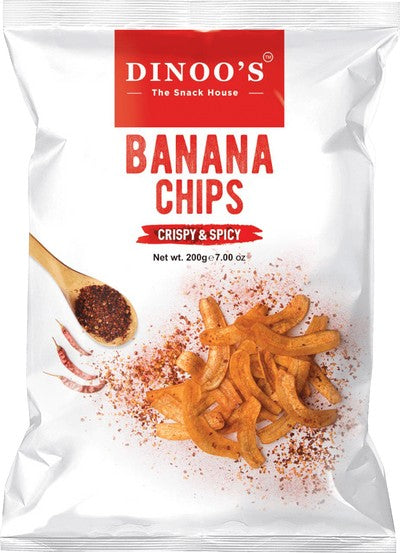 Dinoo's Banana Chips(Crispy & Spicy) - 200gm