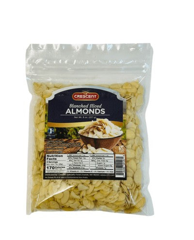 Crescent Blanched Sliced Almonds - 8oz
