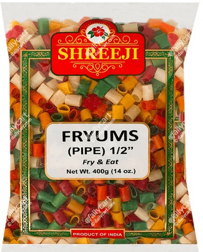 Shreeji Fryums Pipe 1/2 Colored - 400gm