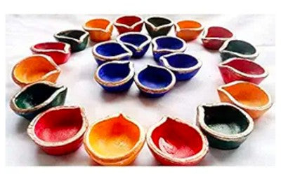 Diya Bati Small (multi color)-12pcs