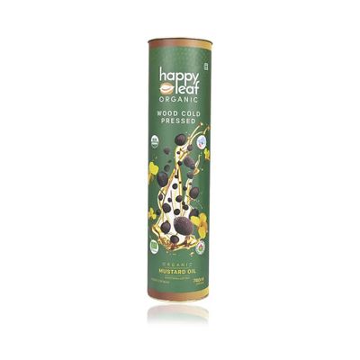 Happy Leaf Mustard Oil Wood Cold Pressed - 740ml