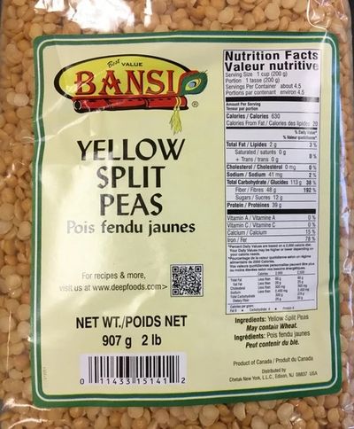 Bansi Yellow Sp Peas - 2LB