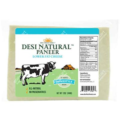 Desi Natural Paneer Low Fat 12oz