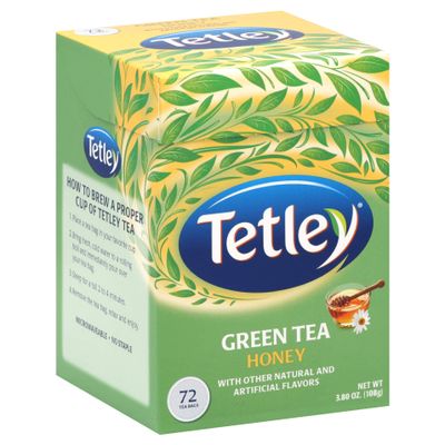 Tetley Green Tea Honey - 72ct