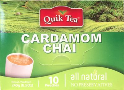 Quik Tea Cardamom Chai -8.5oz/10 Pouches