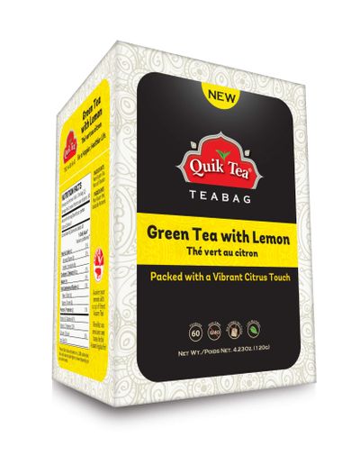 Quik Tea Green Tea Lemon 60 Tea Bags