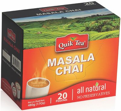 Quik Tea All Natural Masala Instant Chai 20 Pouches