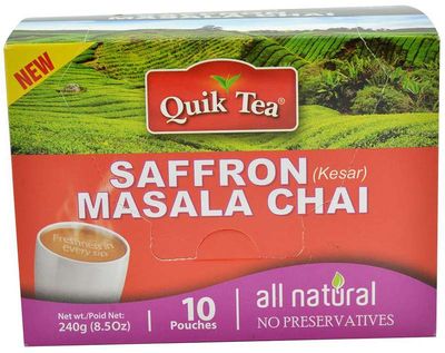 Quik Tea All Natural Masala Saffron Instant Chai