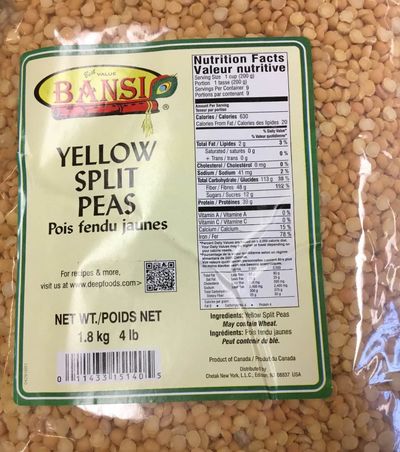 Bansi Yellow Sp Peas - 4LB